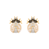 THEA PEARL BLACK STUDS EARRINGS