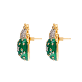ROYAL THOT GREEN STUDS EARRINGS