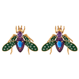 VESPA RA GREEN AMETHYST STUDS EARRINGS