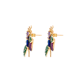 VESPA RA GREEN AMETHYST STUDS EARRINGS