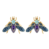 VESPA RA BLUE AMETHYST STUDS EARRINGS