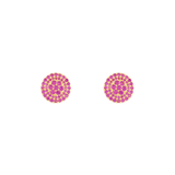 TOPOS CIRCULO CIRCON FUCSIA ORO 12MM