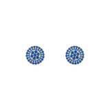 TOPOS CIRCULO CIRCON AZUL ORO 12MM