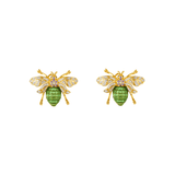 ZIKI WASP GREEN WINGS STUDS
