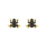 AMAZONIAN FROG MICRO CRYSTAL ONYX STUDS