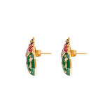 THEA BURGUNDY STUDS