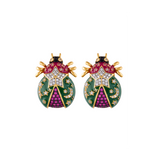 THEA BURGUNDY STUDS