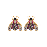 VESPA HAPPI BURGUNDY STUDS EARRINGS