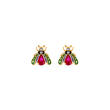 MINI VESPA HAPPI GREEN GARNET STUDS