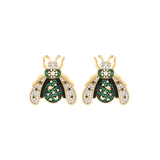 VESPA HAPPI EMERALD STUDS EARRINGS