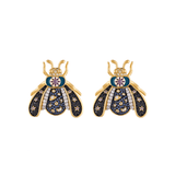 VESPA HAPPI BLUE PETROL ONYX STUDS EARRINGS