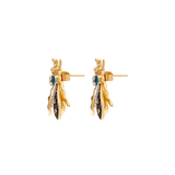 VESPA HAPPI BLUE PETROL ONYX STUDS EARRINGS