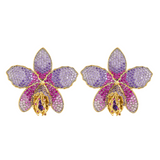 CATLEYA ORCHID MULTICOLOR EARRINGS