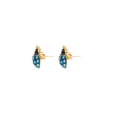 MINI ROYAL THOT PETROL BLUE STUDS EARRINGS