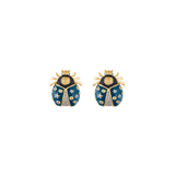 MINI ROYAL THOT PETROL BLUE STUDS EARRINGS