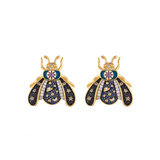 VESPA HAPPI PETROL BLUE ONYX STUDS